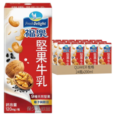福樂 堅果牛乳, 24瓶, 200ml