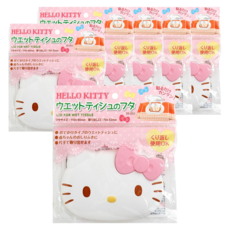 LEC HELLO KITTY 造型濕紙巾蓋, 可重複使用, 單手取出, SS-250, 6個