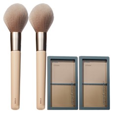 ETUDE 修飾專家雙色修容餅+下巴修容刷組, Light On+Tone&Tone, 2組