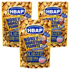 HBAF 蜂蜜奶油味花生, 120g, 美國製, 3包