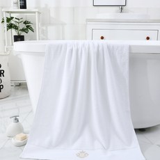 Qrang大型浴巾 奧斯汀 140*70cm YJ15, 白色的, 1個