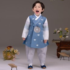 TheyeHanbok 男童清水銀箔韓服套裝 918