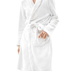 Babigongsik 超細纖維飯店浴袍, 1個, 白色