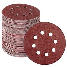 O-ON 8孔魔鬼氈砂輪機圓形砂紙100號, 100個