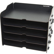 Bronze House DIY 橫式文件收納盒 TWD-012, 黑色, 5層