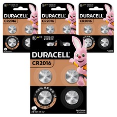 듀라셀 쓴맛코팅 리튬 코인 건전지 CR2016, 4개, 4개입