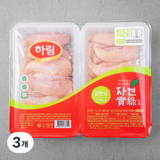 자연실록 무항생제 인증 닭안심, 1kg, 3개