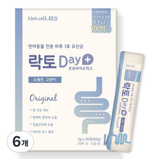 네츄럴랩 반려동물 락토데이 영양제 30p, 60g, 장건강/유산균, 6개