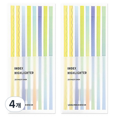 Mohaco 螢光標籤 長版索引 藍色, 4個, 160入