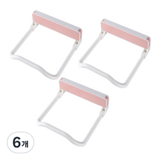 리빙다 대형 대야 거치대, 핑크, 6개