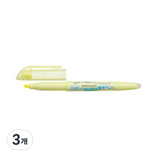 파이롯트 프릭션 라이트 형광 라인펜, 파스텔옐로우, 3개, 파스텔옐로우, 1개
