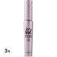 에뛰드하우스 래쉬 펌 볼륨 픽스 마스카라 NEW (8g), 블랙, 3개