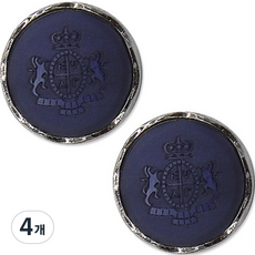 동대문단추왕 톱니결합 단추 15mm, 네이비흑Ni, 4개