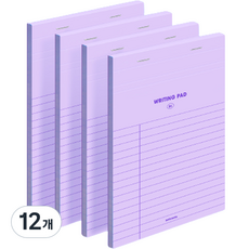 motemote 書寫墊筆記本 B6, 歡樂紫, 60張, 12個