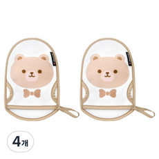 Manito 兒童用Juju沐浴手套 成人, 熊, 4個