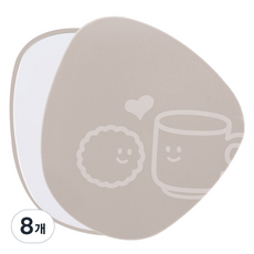 SONAK SONAK 輕薄手拿鏡 餅乾與咖啡, 棕色, 8個