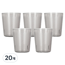 리빙메이트 PC 안깨지는 물컵 190ml, 스모그, 20개