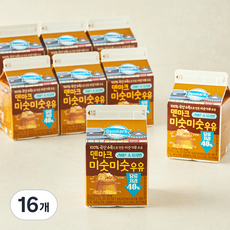 덴마크 100% 국산 6곡으로 만든 미숫미숫 저당 우유, 16개, 300ml