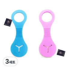 딩동펫 반려동물 핸즈프리 풉백 실리콘 홀더 세트, B(스카이 + 핑크), 2개입, 3세트