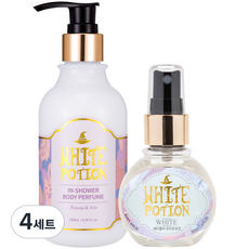 바디홀릭 인샤워 바디퍼퓸 화이트포션 250ml + 바디미스트 50ml, 4세트