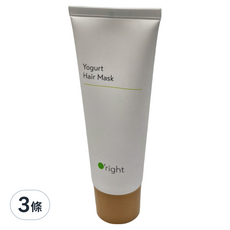 O'right 歐萊德 優格髮膜 100ml 天然驗證保濕因子 蘆薈脂 修護秀髮, 3條