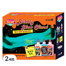 보아스린 퐁신 야광 슬라임키트, 2세트, 혼합색상