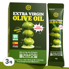 LOHA 유기농 엑스트라버진 올리브오일 14p, 140g, 3개