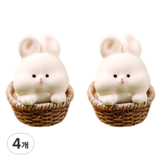 라벤티아 큐니 애니멀 당근 토끼 피규어 타입5, 4개