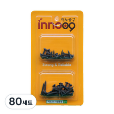Innotime 石膏板用單牙黑色螺絲 2款套組 NIT502, 80套