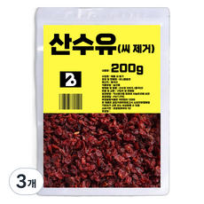 비니플랑센 씨 제거 산수유, 200g, 3개