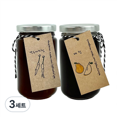 黃色鬱金香手工保健茶禮盒, Yakdorajicheong 250ml+Baecheong 250ml, 3組