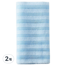 homet 去角質寬版沐浴巾 25 x 100 公分, 藍色, 2個, 1入