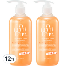 로더렛 인 잉글랜드 컬러핏 번트 헤어 비오틴 약산성 퍼퓸 샴푸 바닐라 우디향, 500ml, 12개