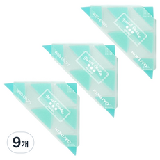 삼각 케이스 지우개, 민트, 9개