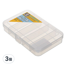 KEYWAY 聯府 看的見5格收納盒, 透明色, 3個