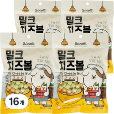 비스코티 반려견 비스켓, 혼합맛(밀크/치즈볼), 160g, 16개