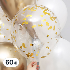 조이파티 컨페티 벌룬 사각 30cm, 골드, 60개