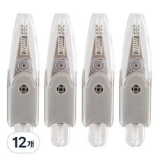 다다 펜 타잎 노크식 수정 테이프, 그레이, 12개