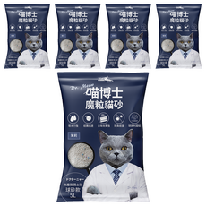 iCat 寵喵樂 喵博士 無塵澎潤土貓砂 球砂款 5L, 茉莉, 5包