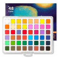 다다 수채화 고체물감 PP케이스, 280g, 48색