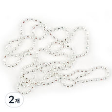 엘비아 고급 네일 볼체인 0.8mm x 100cm, 2개, 실버
