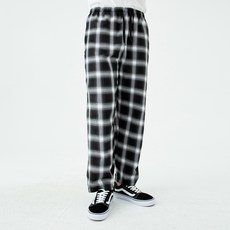 CARET 直筒鬆緊格紋褲