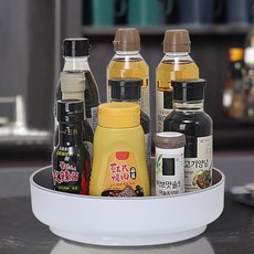 코멧 미끄럼방지 다용도 회전 트레이 소형, 화이트, 1개