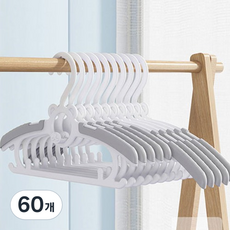 ACACIA bongbong 兒童用 4段長度調節 萬能防滑衣架, 灰色, 60個