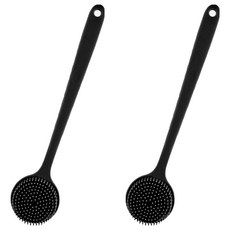 Livemore 低刺激雙面軟毛身體刷, 黑色, 2個, 1入