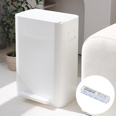 Promade Tools Porti 防異味三重密封垃圾桶 24L + 專用垃圾袋 50入組, 奶油白