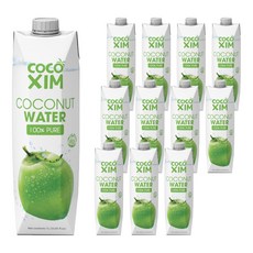 코코씸 100프로 퓨어 코코넛워터, 1L, 12개입