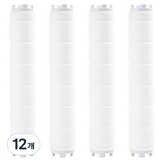 바스템 리워터 퓨어 필터샤워기 교체필터, 12개, 무향
