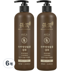 아브카 한방 두피 영양 볼륨 샴푸, 6개, 500ml