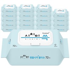 시치미 쓱 병풀시카 플러스 물티슈 캡형, 70g, 72매, 20개